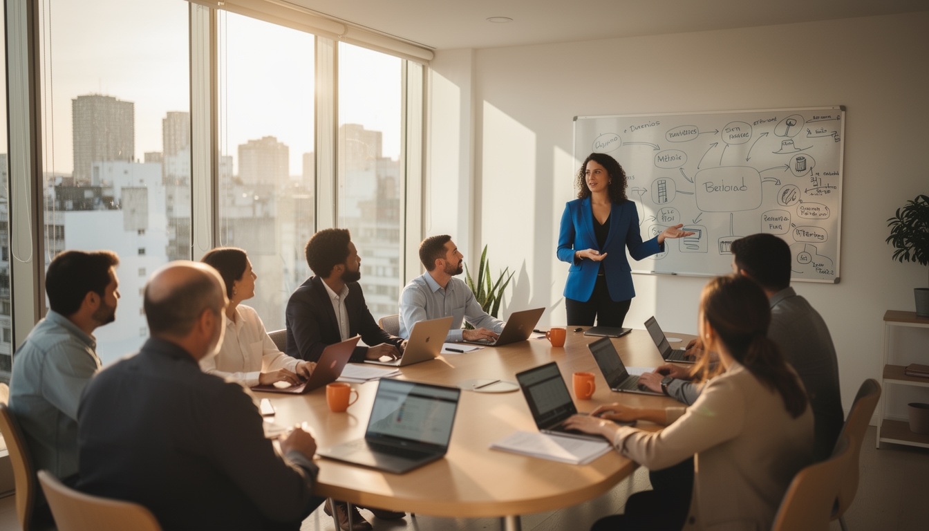Taller de habilidades del futuro con participantes trabajando en equipo